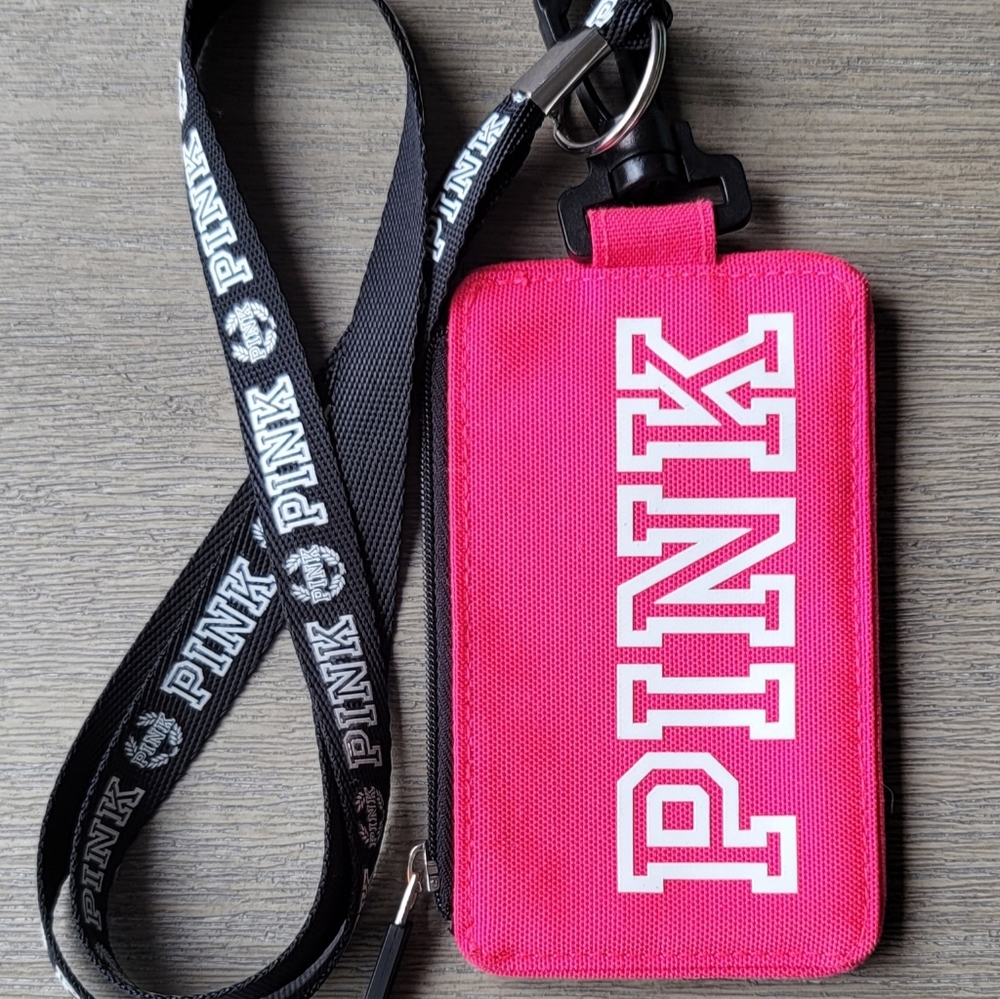 Victoria's Secret PINK ID Holder with Landyard